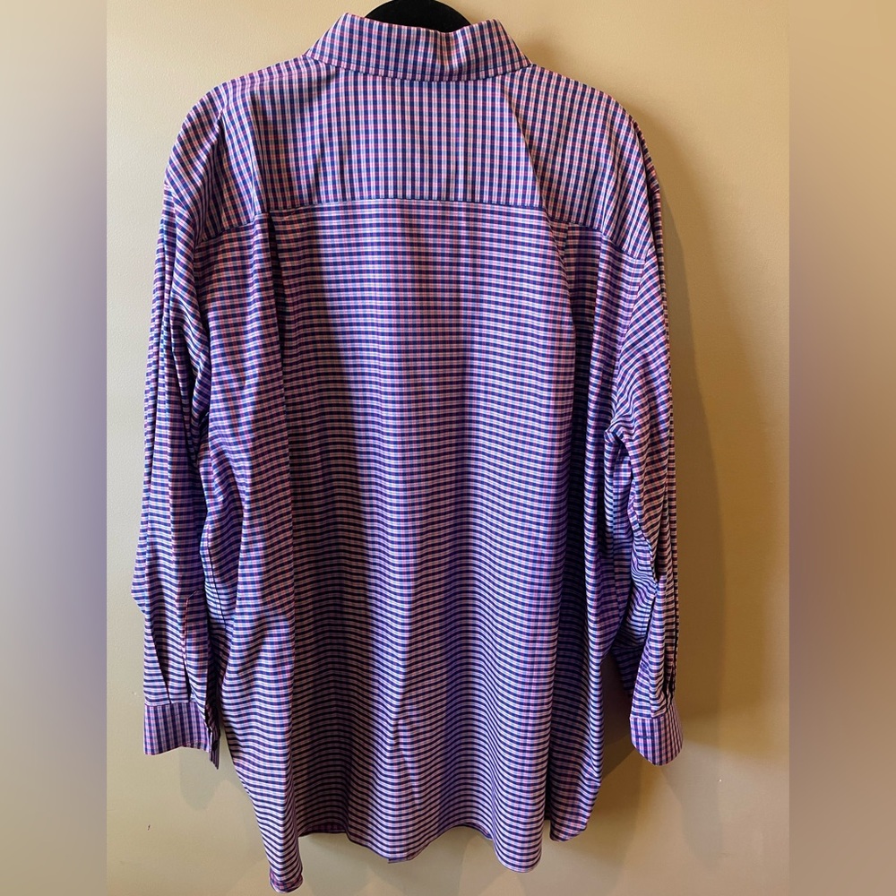Rochester Egyptian Cotton Dress Shirt Men's 19 36/37T Tall Plaid Long Sleeve- - Picture 6 of 6